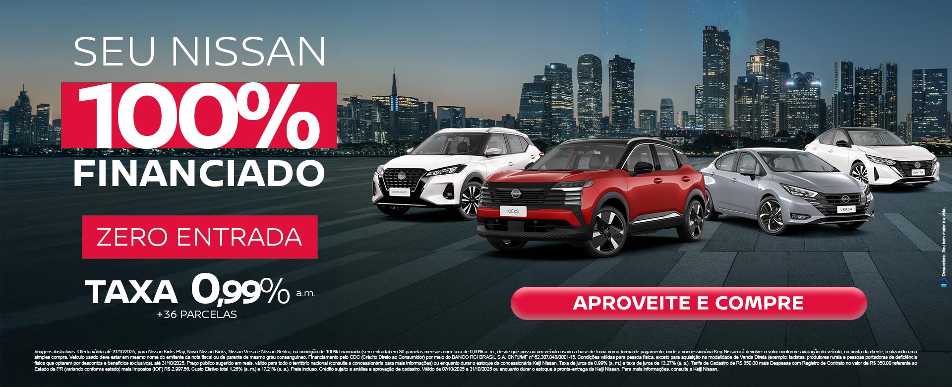 SEU NISSAN 100% FINANCIADO